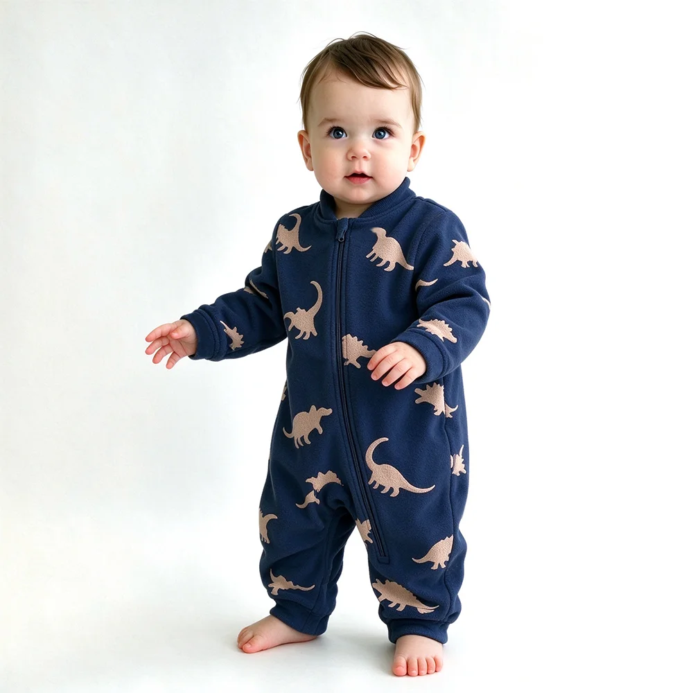 Cotton Baby Onesies Zipper - Мягкий и теплый флисовый комбинезон для